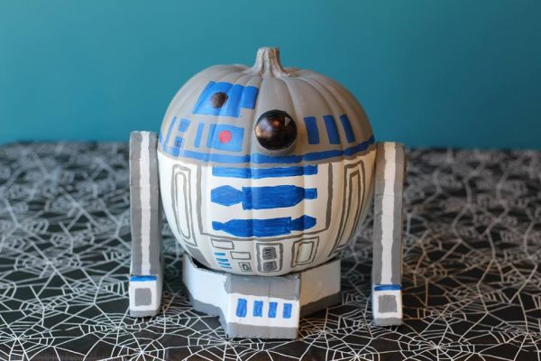 Here is another fun Pumpkin Picasso Contest entry! Meet R2D2 and step into the world of Star Wars! Made by North Brooklyn Dental Care