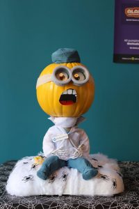 We have another Pumpkin Picasso Contest entry! Vote for your favorite pumpkin by liking their post! This is a minion made by Tribeca Pediatrics -Williamsburg!