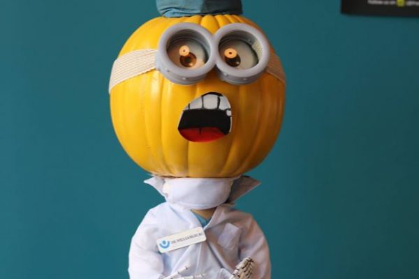 We have another Pumpkin Picasso Contest entry! Vote for your favorite pumpkin by liking their post! This is a minion made by Tribeca Pediatrics -Williamsburg!