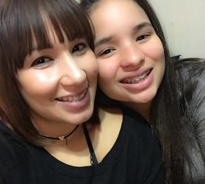mom and daughter with braces