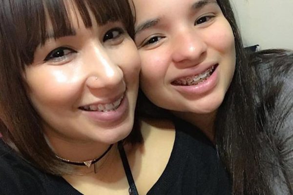 mom and daughter with braces